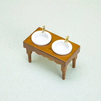 1 шт. Мини-мебель для кукольного домика Двойная раковина Модель раковины для съемки сцены в ванной комнате