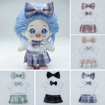 10 см 20 см комплект детской одежды JK dress 15 см хлопковая кукольная одежда аксессуары кукольный галстук-бабочка плиссированная юбка аксессуары для кукол