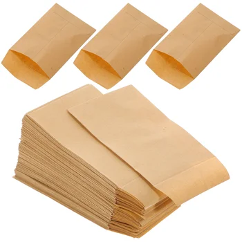 100шт коричневых конвертов, маленьких конвертов, конвертов с подарочными картами для хранения мелких предметов