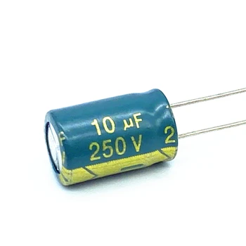 110 шт./лот алюминиевый электролитический конденсатор 250 В 10 МКФ размер 8*12 10 МКФ 20%