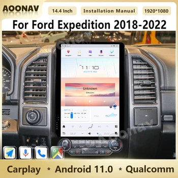 14,4 ”Android 11 Автомагнитола Для Ford Expedition 2018-2022 Мультимедийный Плеер GPS Навигация Авто Аудио Видео Carplay 2Din Блок