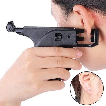 1ШТ Двойной пистолетный штекер Серьги-гвоздики Инструмент без боли Профессиональный безопасный инструмент для прокалывания ушей Украшения для тела для прокалывания ушей