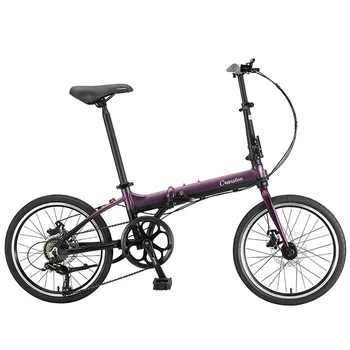 20-дюймовый Складной велосипед с регулируемой скоростью вращения, Складной велосипед с рамой из алюминиевого сплава, Колесо со спицами Спереди и сзади, Двойной механический дисковый тормоз