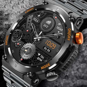 2023 Новые мужские часы-компас, умные часы, спортивные фитнес-часы, водонепроницаемые мужские умные часы IP67, Bluetooth-вызов, полный сенсорный экран