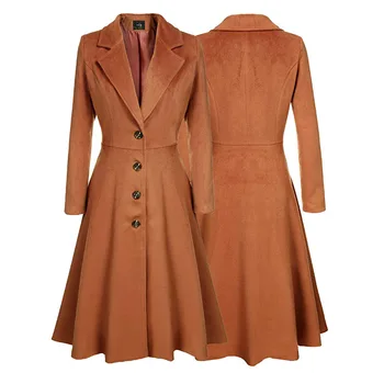 2023, Осенне-зимнее новое женское шерстяное пальто с длинным рукавом, модная повседневная ветровка, пальто для женщин