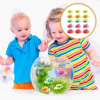 24 шт. Детский игрушечный аквариум, искусственный реалистичный плавающий тропический для аквариума (разные цвета)