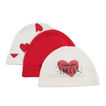 3 штуки в наборе, шапочки для новорожденных, милые мультяшные модные комплекты детских шапочек для мальчиков и девочек