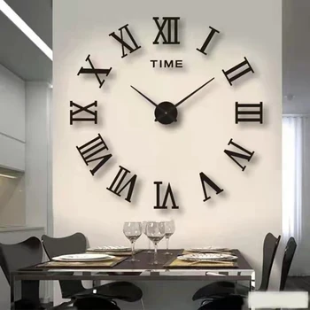 3D светящиеся большие настенные часы современного дизайна, цифровые настольные часы 