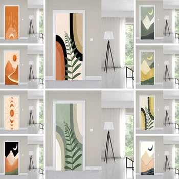 3D Современная минималистичная наклейка на воздушную дверь, квартира, лифт, Украшение дома, гостиной, спальни, Настенная роспись, Самоклеящийся плакат из ПВХ