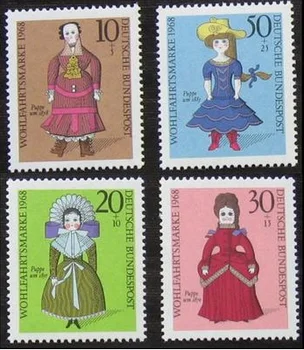 4 шт./компл. Новая почтовая марка Германии 1968 г. Марки для девочек-кукол MNH