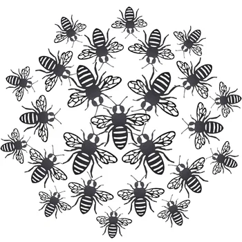 48 шт. Съемные наклейки 3D Пчелиный Фон Декор для вечеринки в честь дня рождения ребенка