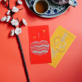 6 Шт конвертов Вечерние Красные пакеты 2024 Денежный мешок Новогодний Весенний фестиваль Подарочная бумага в китайском стиле