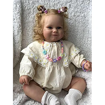 60-сантиметровая кукла Maddie Reborn Girl с укоренившимися светлыми волосами, Мягкие игрушки для обнимашек для детей, Детские игрушки, подарки