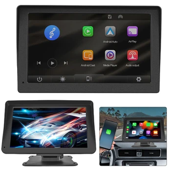 7-дюймовое автомобильное радио Мультимедийный видеоплеер Беспроводной Carplay и беспроводной Android с автоматическим сенсорным экраном Портативное автомобильное стереоприемное устройство