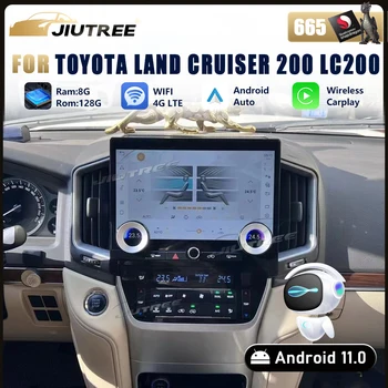 8 + 128 ГБ CarPlay 11,6 дюймов Экран для Toyota Land Cruiser 200 LC200 Android 11,0 Автомобильный радио мультимедийный плеер Navi головное устройство GPS