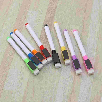 8 шт. Красочные магнитные маркеры с магнитным колпачком и ластиком разных цветов, школьные принадлежности, ручка для рисования в подарок учителю