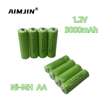 AA 1,2 В Ni-MH аккумуляторная батарея 3000 мАч Поддержка нескольких устройств для камеры, микрофона, фонарика, дистанционного управления MP3/ MP4 плеером