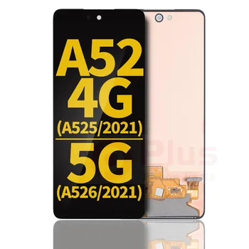 AMOLED в сборе без рамки, совместимый для Samsung A52 4G (a525/2021)/5G (a526/2021)/A52S 5G (a528/2021) (восстановленный) (черный)