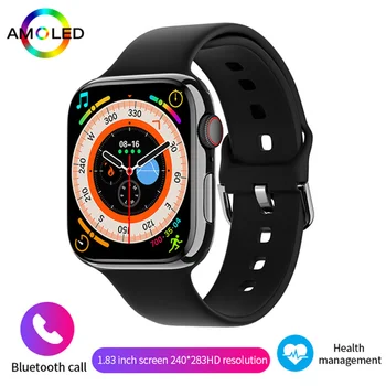 AMOLED Новые смарт-часы с Bluetooth-вызовом для женщин, голосовой ассистент, спортивный Фитнес-браслет, водонепроницаемые умные часы для мужчин для Android Ios