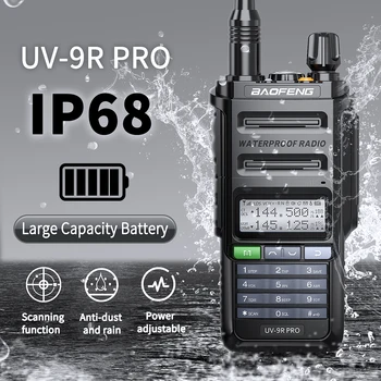 Baofeng UV-9R Pro Водонепроницаемая Портативная Рация IP68 Высокой мощности CB Ham Long Range Upgrade UV-9R Plus Двухстороннее Радио