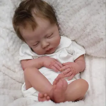 Bebe Reborn Deliah 18-дюймовый новорожденный младенец С приятным телом Мягкая силиконовая кукла 3D Кожа с видимыми венами Подарок для детей ручной работы