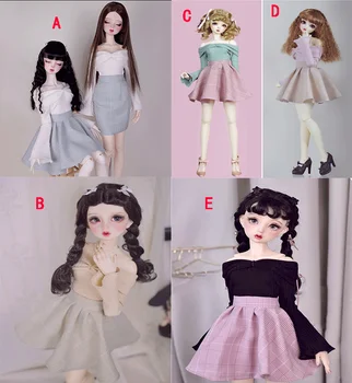 BJD1/3 1/4 sdgr10, одежда для кукол, топы и юбка, комплект для кукол-женщин 58-62 см, игрушки