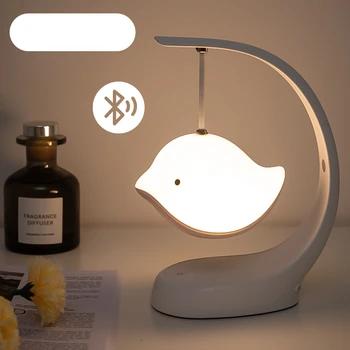 Bluetooth Аудио Маленькая ночная лампа Перезаряжаемая Прикроватная тумбочка для спальни Музыкальная атмосфера для сна Романтические настольные лампы для спальни