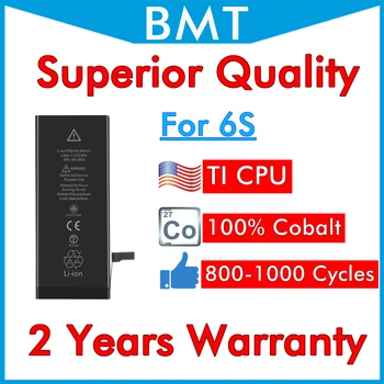 BMT Оригинальный 10шт Аккумулятор высшего качества емкостью 1715 мАч для iPhone 6S замена iOS 13 100% Кобальтовый элемент + технология ILC в 2019 году