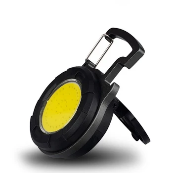 Cob Фонарик Походный фонарь Мини Портативный светодиодный фонарик с пряжкой для ключей Наружный фонарик из алюминиевого сплава