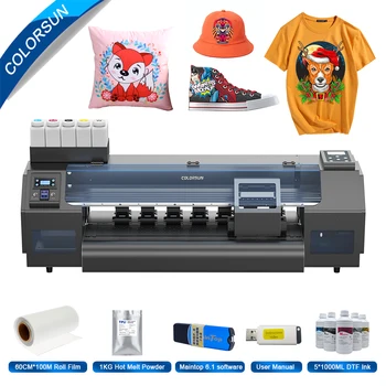 Colorsun 24-дюймовый DTF-принтер для принтера футболок Epson XP600, dtf-принтер, комплект DTF-принтера для футболки, dtf-принтер a1