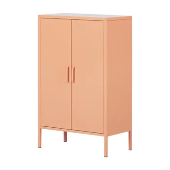 Crea, современный металлический 2-дверный шкаф-купе, оранжевый