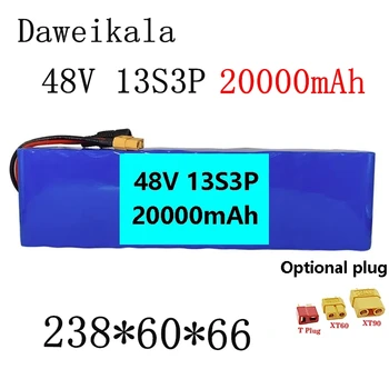 Daweikala-Paquete de batería de iones de litio 13S3P, Original, 48V, 20000mAh, 500W, para bicicleta eléctrica de 54,6 V, Scooter