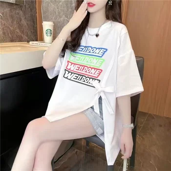 DAYIFUN-Женские футболки с круглым вырезом, повседневные футболки, повседневная женская уличная одежда с 3D-принтом, летняя мода, новые футболки