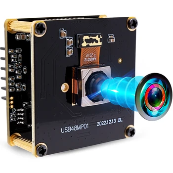ELP 48MP Модуль USB-Камеры С Автофокусом 8000X6000 Ultra HD 8K UVC Модуль Веб-камеры Промышленного ПК для Распознавания лиц, Сканирования Идентификатора документа