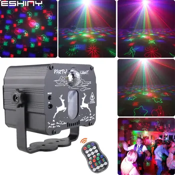 ESHINY 60 Patterns Battery DJ Disco Light Party R & G Лазерный Проектор RGB LED Magic Ball Bar Танцевальный Зал Сценический Эффект Лампы USB F2N6