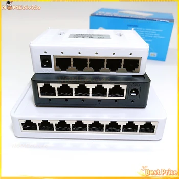 Ethernet Smart Switch 5/8 порта 100 Мбит/с Мини-Быстрый Сетевой Коммутатор с Блоком Питания VLAN 5 В для IP-камеры/Wifi-Маршрутизатора 10/1001000 М