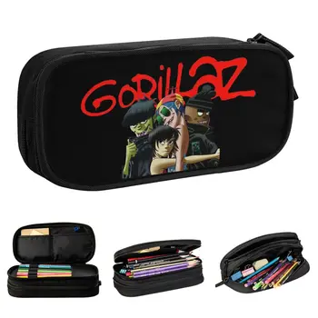 Gorillaz Rock Пенал для карандашей в стиле панк-музыки, ручка для студентов, сумка большой емкости, школьные принадлежности, косметика, канцелярские принадлежности