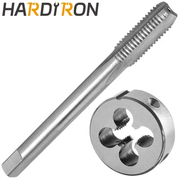 Hardiron M10 X 1,5, набор метчиков и штампов для левой руки, M10 x 1,5, машинный метчик и круглая матрица