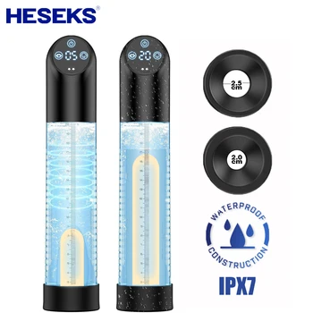 HESEKS IPX78 Помпа для увеличения пениса, Массажер простаты, мужской Электрический вакуумный насос для простаты, секс-игрушка для тренировки задержки эякуляции
