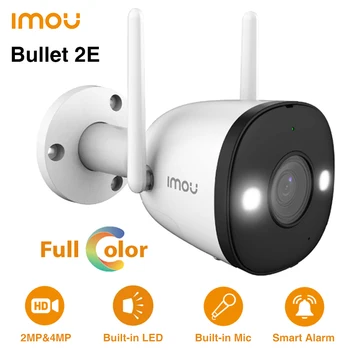 IMOU Bullet 2E 2MP 4MP Цветная Полнокамерная Домашняя Уличная Мини-WiFi Камера Со Встроенным микрофоном Smart LED Light Поддерживает Обнаружение человека IP67