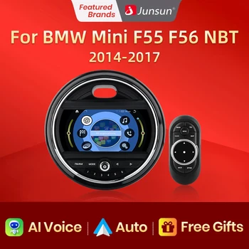 Junsun Беспроводной Carplay Android автомагнитола для BMW MINI F55 F56 NBT 2014-2017 Автомобильный мультимедийный GPS Навигация 2din автомагнитола