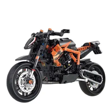 KTM1290 Мотоциклы 1:8 Модель Brick City Speed Champions Современный Высокотехнологичный Мотобайк Строительные Блоки Игрушки Подарки Для детей