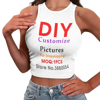 Noisydesigns/ 3D Изготовленный на заказ Женский Облегающий Жилет, Укороченный Топ, Летняя футболка с принтом 