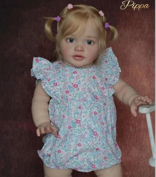 NPK 26-дюймовый огромный малыш, Возрожденная принцесса Пиппа, реалистичная кукла, незаконченные части куклы с тканевым телом и глазами