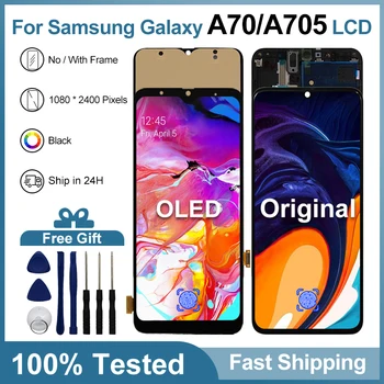 OLED Для Samsung Galaxy A70 ЖК-дисплей с сенсорным экраном Дигитайзер Оригинал Для Samsung A705 A705FN/DS SM-A705F SM-A705W ЖК-экран
