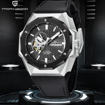 PAGANI DESIGN 2023 Новые мужские механические часы из нержавеющей стали, автоматические часы для мужчин, водонепроницаемые наручные часы с сапфировым стеклом, 100 м