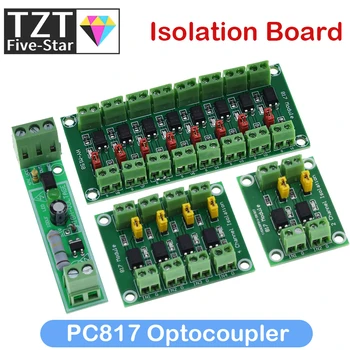 PC817 1 2 4 8-канальная плата изоляции оптрона, модуль адаптера преобразователя напряжения 3,6-30 В, драйвер, Фотоэлектрический изолированный модуль
