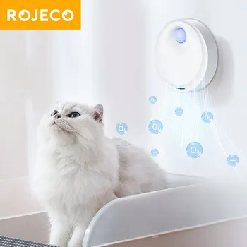 ROJECO Беспроводной Умный Очиститель кошачьего запаха для кошачьего туалета Дезодоратор 4000 мАч Автоматический Очиститель воздуха Дезодорант для туалета домашних животных