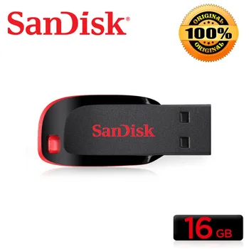 SanDisk 16G Флэш-Накопитель Cruzer Blade SDCZ50 Pen Drive USB2.0 Флешка Оригинальный Sandisk Mini Stick Memory Disk для Портативных ПК Автомобиля