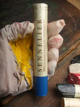 Sennelie Solid Oil Paint Портативный профессиональный масляный карандаш для рисования эскизов, художественные принадлежности для царапин, окрашивания обложек.